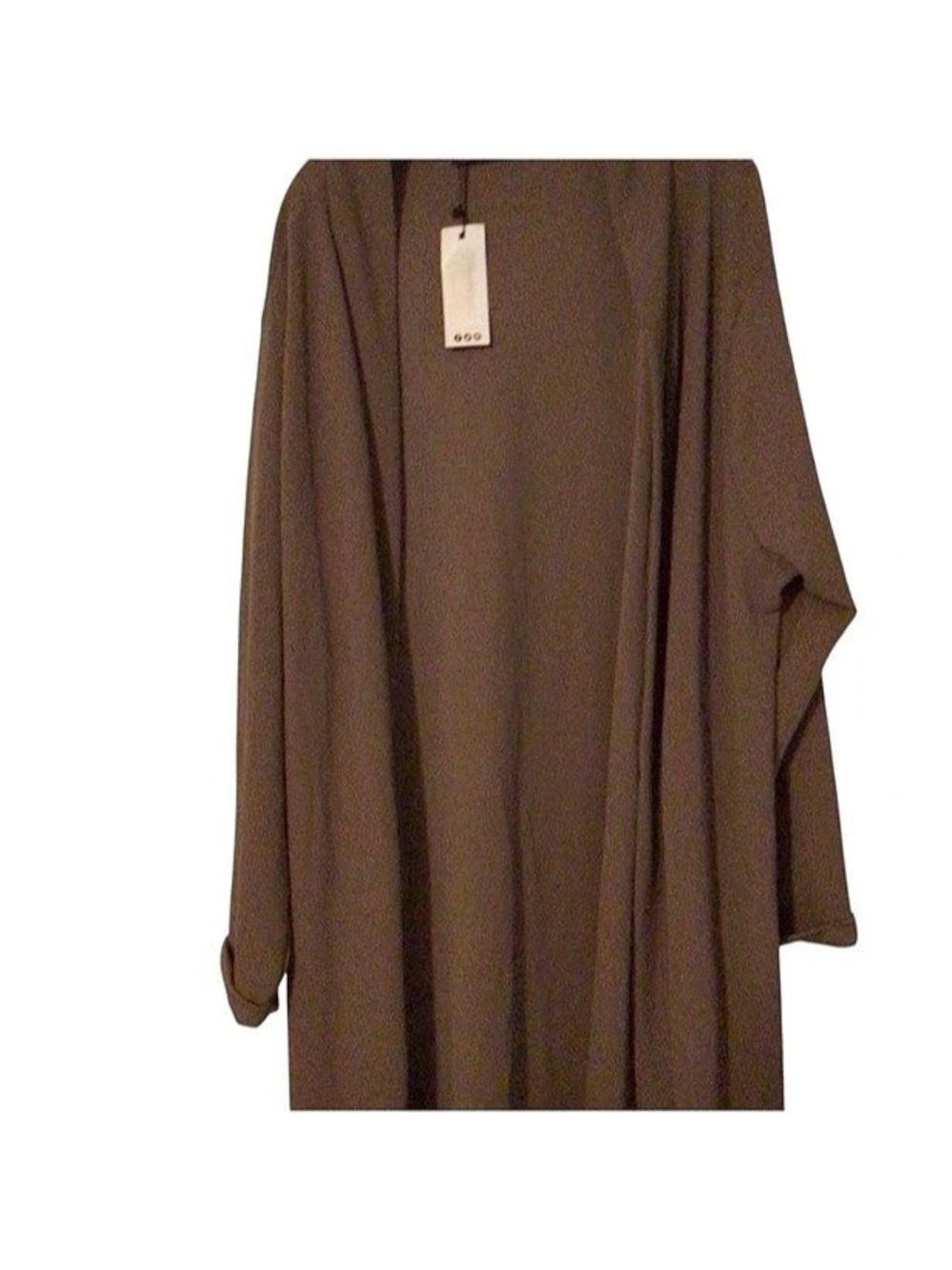 Boohoo Plus Size Brown Longline Cardigan